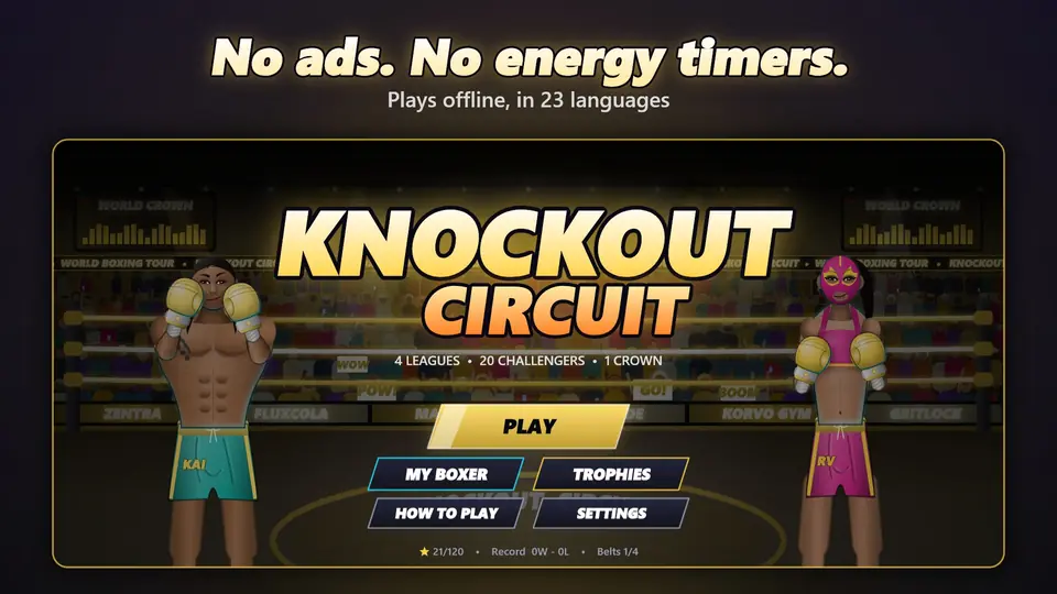 No ads. No energy timers.. Plays offline, in 23 languages