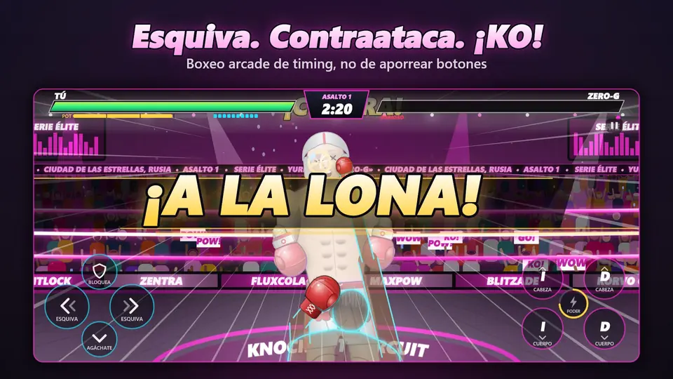 Esquiva. Contraataca. ¡KO!. Boxeo arcade de timing, no de aporrear botones