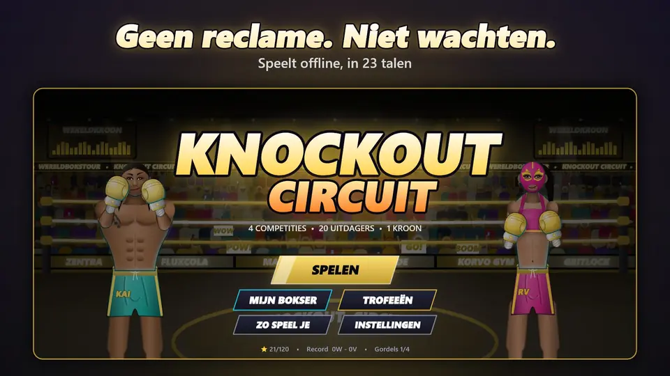 Geen reclame. Niet wachten.. Speelt offline, in 23 talen