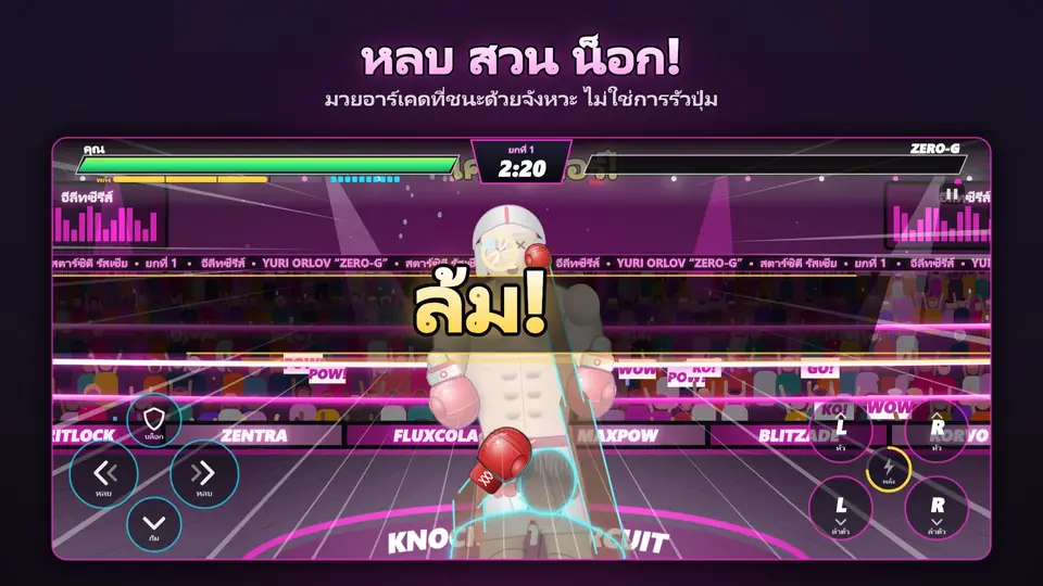 หลบ สวน น็อก!. มวยอาร์เคดที่ชนะด้วยจังหวะ ไม่ใช่การรัวปุ่ม