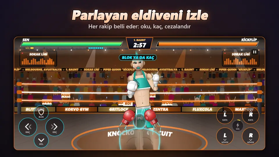 Parlayan eldiveni izle. Her rakip belli eder: oku, kaç, cezalandır