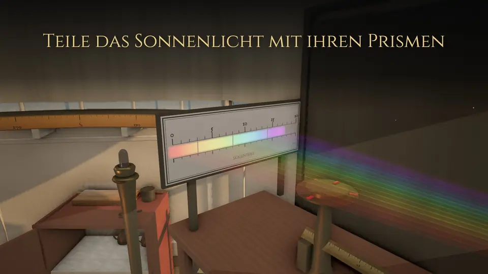 Teile das Sonnenlicht mit ihren Prismen