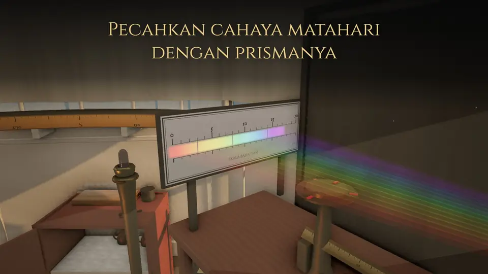 Pecahkan cahaya matahari dengan prismanya